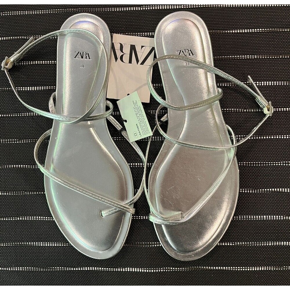 Zara Silver Strappy Sandals